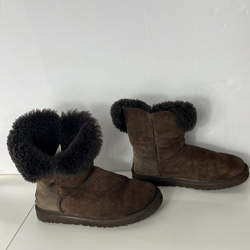 Ugg Chocolate Brown Bailey Button Boot Size Women… - image 3